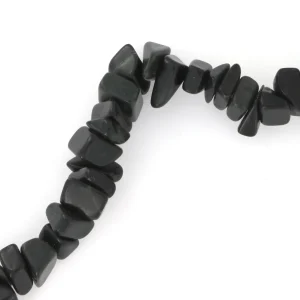 Halskæde, onyx chips, forgyldt stål, 40-45 cm
